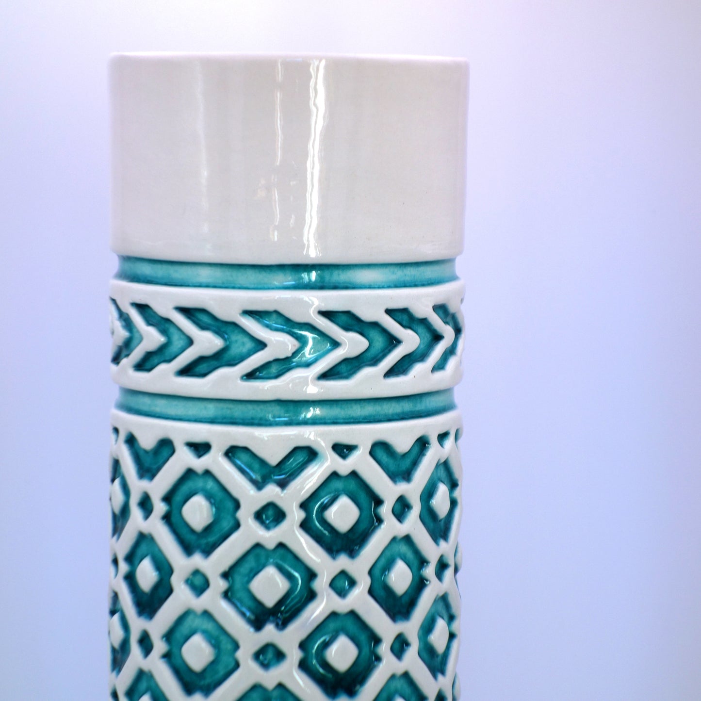 Vase "Costanza" Copper green sgraffito