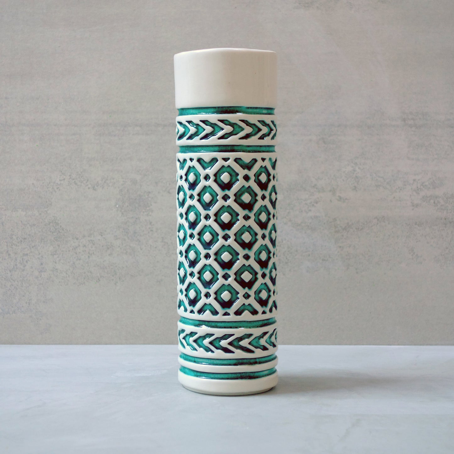 Vase "Costanza" Copper green sgraffito