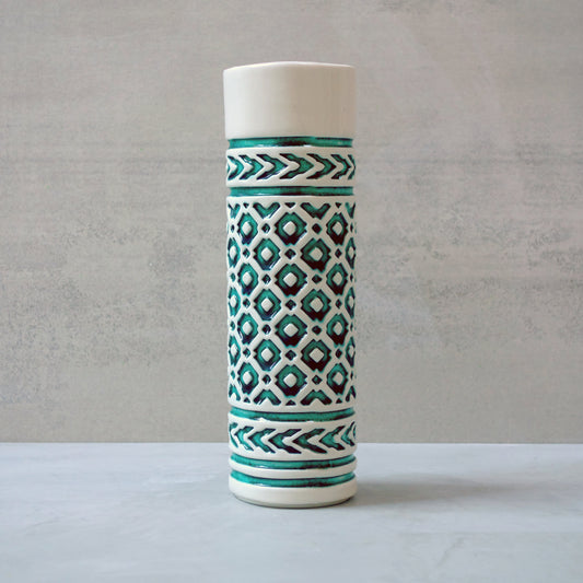 Vase "Costanza" Copper green sgraffito