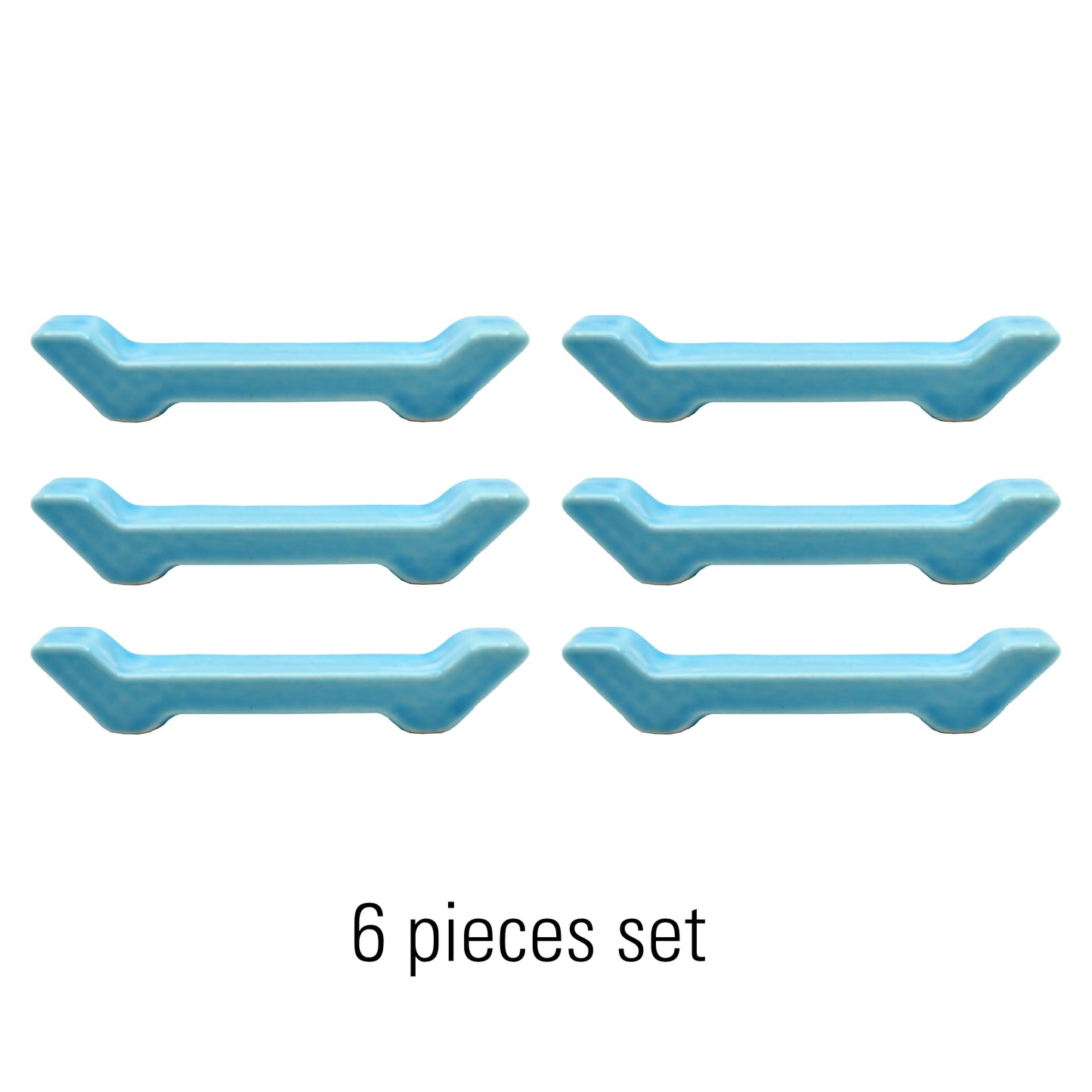 Poggiaposate, azzurro, set 6 pezzi