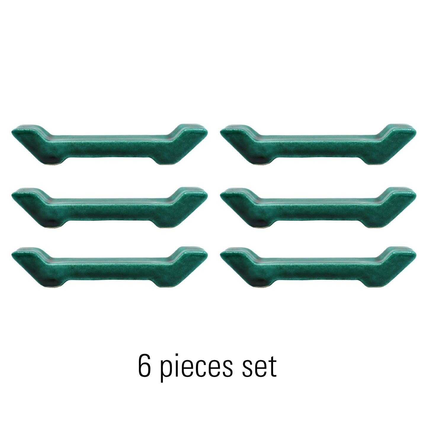 Cutlery Rest, copper green, 6 piece set